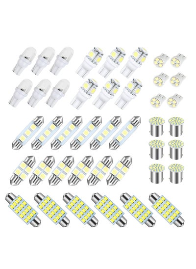 اشتري LED Car Bulb Kit, 42 PCS T10, 31mm, 36mm, 41mm, 1157 LED Bulbs, Perfect Replacement for Dome, Map, Door, Courtesy and License Plate Lights في الامارات