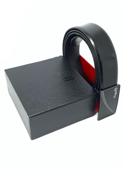 اشتري Classic Milano Genuine Leather Belt Profile 35MM PRF-2352-LIZARD-SL-35-1 (Black) by Milano Leather في الامارات