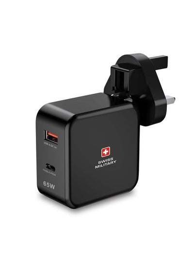 Buy Swiss Military Power Station PD AC-Charger 65W, Black in UAE