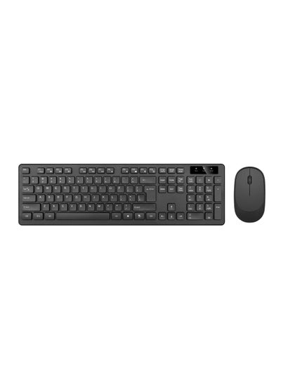 Buy 2.4G Wireless Keyboard Mouse Combo Slim Waterproof Black in Saudi Arabia