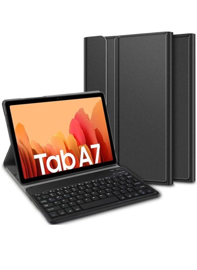 اشتري Keyboard Case for Galaxy Tab A7 2020,(QWERTY Layout), Slim Folio Smart Stand Case Cover with Removable Magnetic Wireless Keyboard for Samsung Galaxy Tab A7 10.4 (2020) M-T500,SM-T505 في الامارات