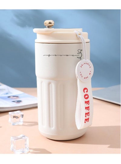 Buy Smart Thermal Coffee Mug with LED Temperature Display Spill Proof Water Bottle, Portable Vacuum Insulated Travel Mug Coffee Cup (450ml) in UAE