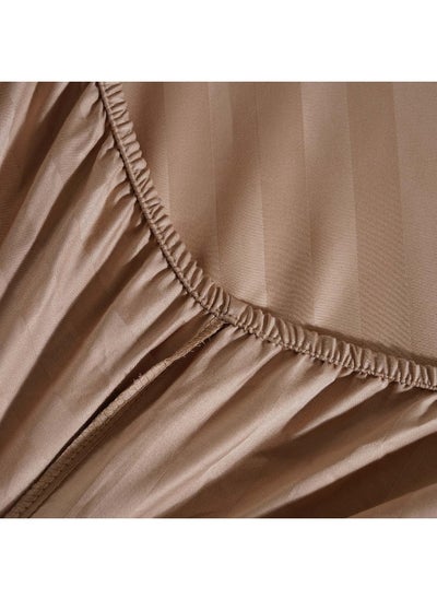 اشتري Tiffany Fitted Sheet 180X200+33Cm - Beige في الامارات