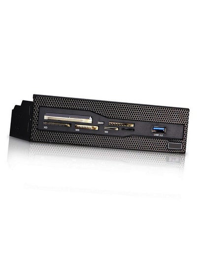 اشتري 5.25 inch Multi-Function Front Panel Expansion Hub with USB 3.0 Port CF/SD/XD/MS/M2/TF Card Readers في الامارات