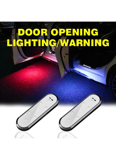 Buy 2 Pieces Car Led Anti-Collision Light Warning Door Lighting Sensor Light Atmosphere Welcome Light Set in UAE