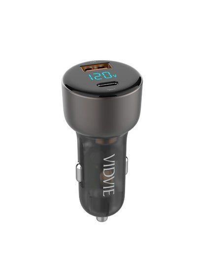 Buy Vidvie 72W Mini Fast Charger Car Charger with Type C to Lightning Cable in Egypt