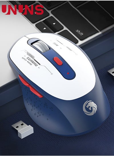 اشتري Wireless Bluetooth Mouse,Slim Three Mode-USB 2.4GHz/Bluetooth 4.0/Bluetooth 5.1, Rechargeable Ergonomic Silent Mice for Laptop Computer MacBook iPad Android OS 13 And Above في السعودية