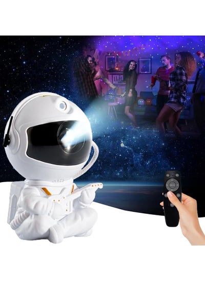 Buy Astronaut Star Projector Galaxy Night Light Kids Space lights LED Lamp with Remote Timer and 360° Adjustable Design for Room Decor in Saudi Arabia