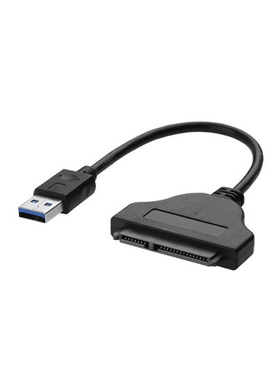 اشتري كابل محول USB 3.0 إلى ساتا 3 بدعم 6 جيجابت في الثانية ومقاس 2.5 بوصة لمحرك الأقراص الصلبة وذو حالة ثابتة أسود في الامارات