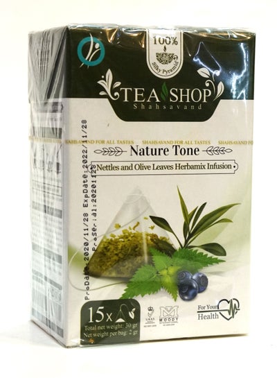 Buy Herbal Tea Nature Tone Nettles and Olive Leaves Herbamix infusion 15 bags in UAE
