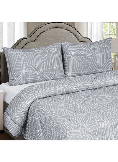 اشتري Aurora Telavi 2-Piece Printed 124-Thread Count Cotton Pillow Cover Set 75 x 50 cm في السعودية