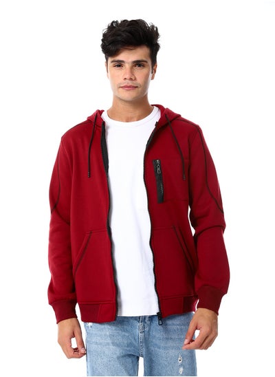 Buy Mens Front Pockets Zipped Hoodie in Egypt