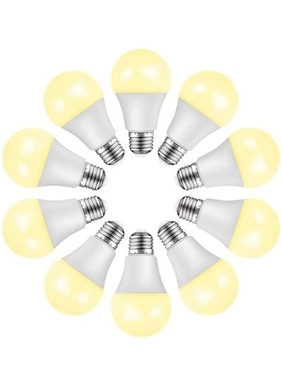 Buy 9W/12W/18W LED Light Bulb,Pack of 10,Non-Dimmable,E27 Base,3000K Warm White in UAE