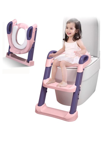 اشتري Potty Training Seat for Baby, Baby Toilet Potty Seat with Adjustable Step Stool Ladder, Baby Potty for Boys and Girls في السعودية