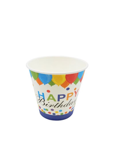 Buy Happy Birthday Paper Cups 9oz 6pcs Blue Bliss for the Perfect Birthday Celebration in UAE