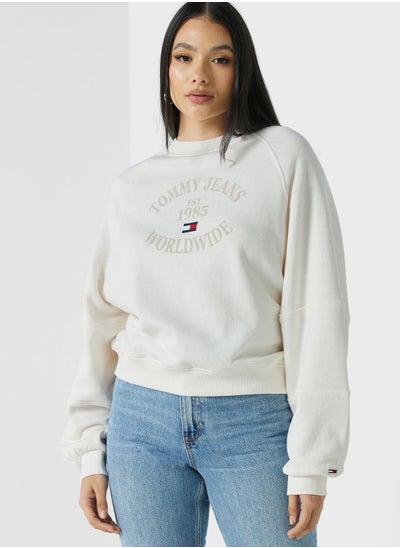 Buy Crew Neck Logo Sweatshirt in UAE