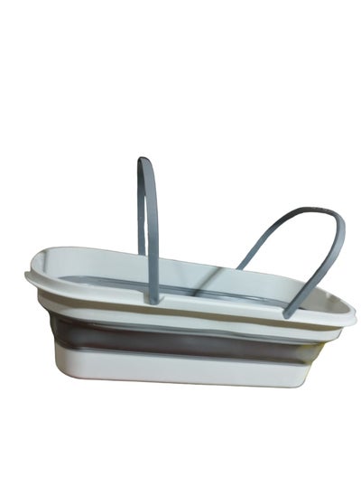 Buy Rectangular Silicone Bucket 55 * 25 Cm With Wheels And Two Handles (Multi-Purpose) in Egypt