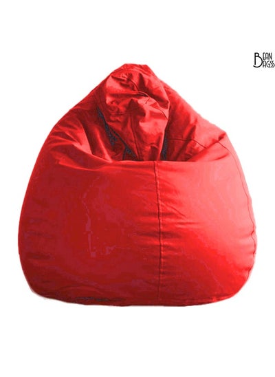 Buy PVC Red Bean Bag Filled Multi Purpose Faux Leather Bean Bag For Kids & Adult in UAE