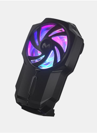 Buy FL05 Universal Mobile Phone Radiator Rechargeable Wind Adjustment with RGB Backlight PUBG Mobile Game Cooling Fan Gamepad Gaming Cooler in UAE