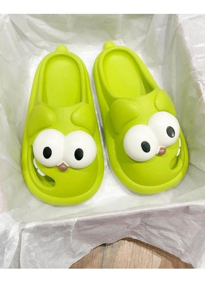 Buy Wear Cute Big-Eyed Dog Platform Slippers Indoors And Outdoors In Summer in UAE