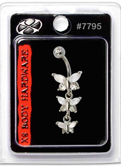 Buy Stainless Steel Navel Jewel Shape Butterfly Crystal in Saudi Arabia