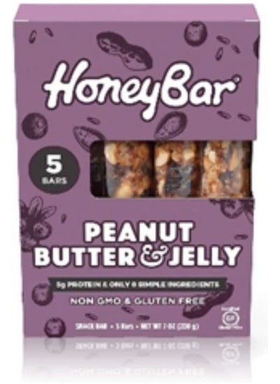 اشتري Nuts Honey Bar Peanut Butter & Jam 40g X 5counts with 5g of Protein and Gluteen Free Low Sodium Vegetarian Source of Fiber and Low Saturated Fat في الامارات