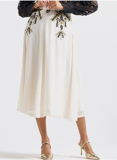 Buy Embellished Midi Skirt in UAE