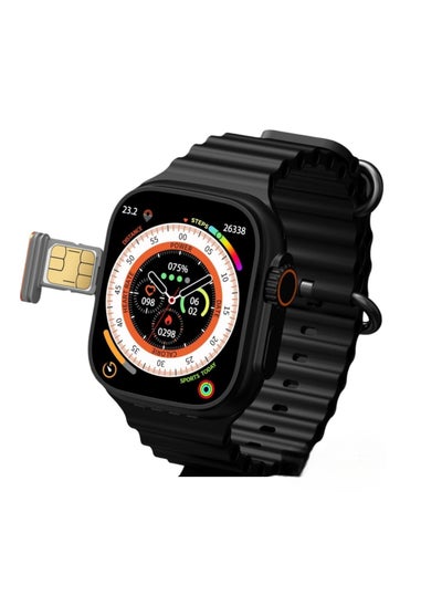 Buy smart watch TC4G Full NetCom dual cameras 2.2 Inch Screen IP67 Waterproof 3 PAIRS STRAP (BLACK) in Saudi Arabia