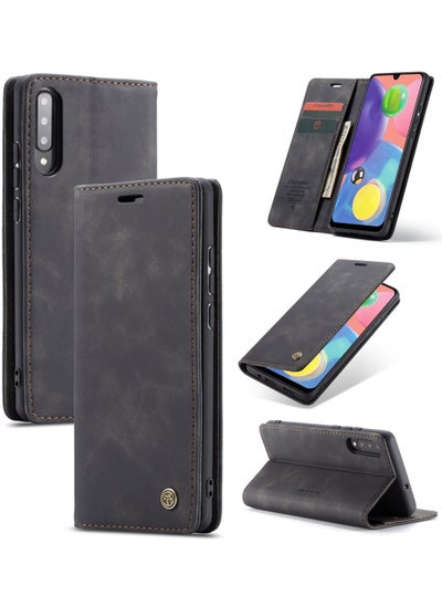 Buy CaseMe Samsung Galaxy A70/A70S Wallet Case Book Folding Flip Folio Case with Magnetic Kickstand Card Slots Protective Cover - Black in Egypt