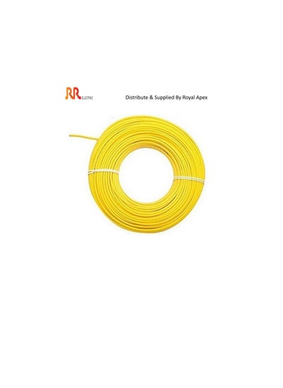 اشتري RR Multi Strand Pure Copper Single Core Flexible Cables Trirated Electrolytic Conductor up to 105C Fire Resist Electric Panel Wire BS6231 ISO9001 CE Compliant 100Y 90m Roll 0.75mm Yellow في الامارات