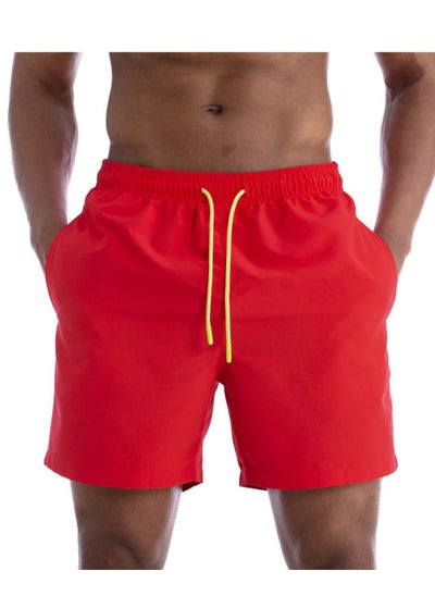 Buy Men's Beach Shorts Summer Shorts Hot Spring Swimming Trunks Quarter Shorts Double-layer Shorts Casual Swimming Shorts in UAE