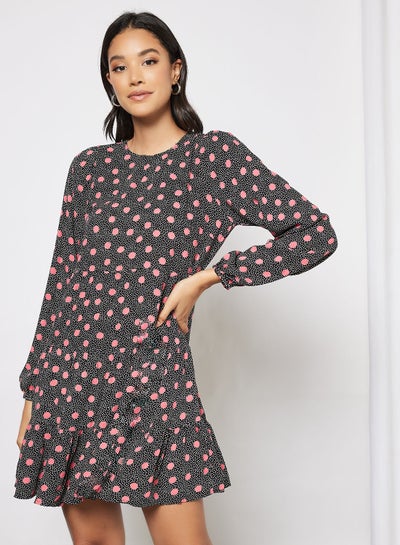 Buy Long Sleeve Printed Dress in UAE