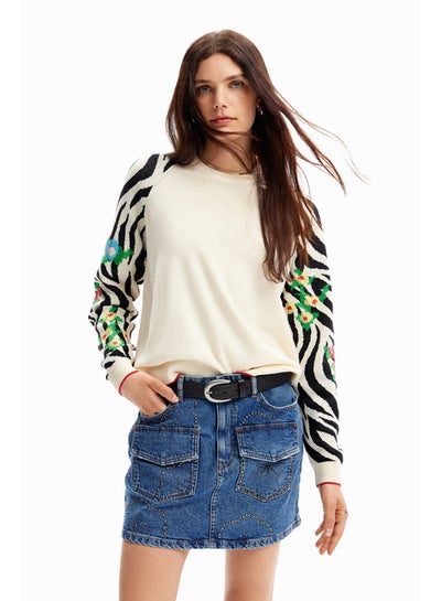 Buy Embroidered zebra pullover in Egypt