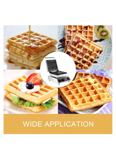 اشتري 1800W Stainless Steel 4 Pieces Waffle Maker Square Waffle Machine في الامارات