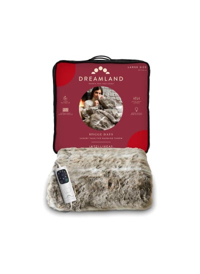 Buy Dreamland Intelliheat Faux Fur Warming Throw - Alaskan Husky in UAE