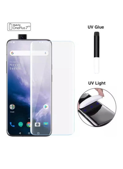 اشتري Muzz for One plus 7 pro/ oneplus 7t pro Screen Protector, HD clear Easy & Bubble Free Installation Tempered Glass Screen Protector Designed for  smartphone Clear في مصر