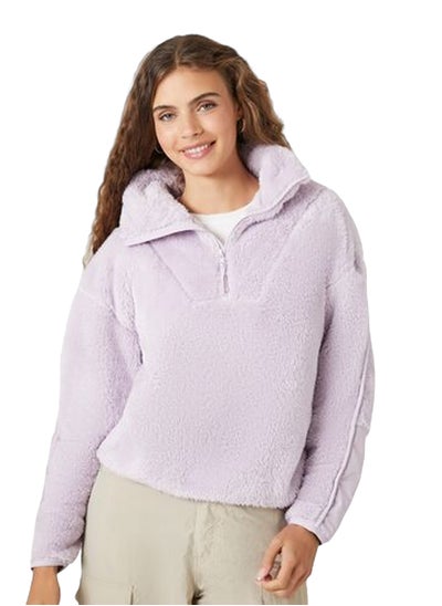 Buy Faux Shearling Half-Zip Pullover in Egypt