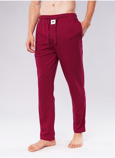 Buy Burgundy Jersey Pajama Pants in UAE