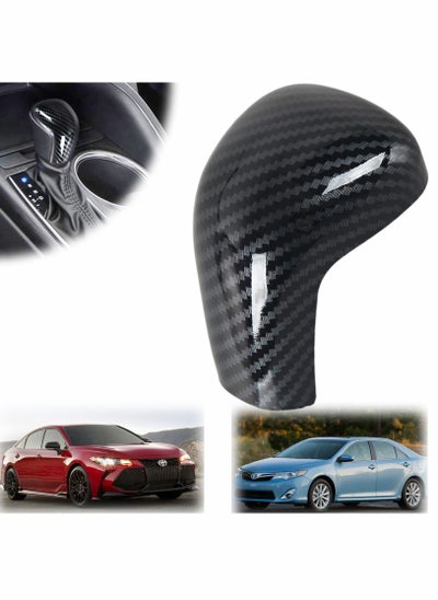 Buy Carbon Fiber Gear Shift Knob Trim Cover Sticker Interior Accessories for Toyota Camry 2022 2021 2020 2019 2018, Corolla Hatchback Avalon (Carbon Fiber) in UAE