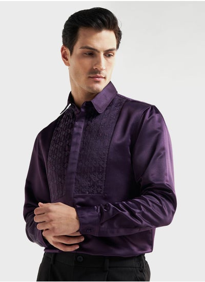 Buy Embroidered Regular Fit Shirt in Saudi Arabia