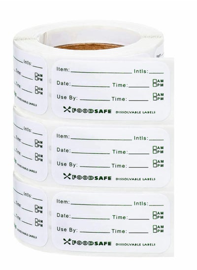 Buy Food Storage Labels, Adhesive Removable Food Labels, 750 Pcs Food Storage Freezer Sticker, for Home Restaurant Food Date Safe Supplies - 250 Labels Per Roll, 3 Rolls in UAE