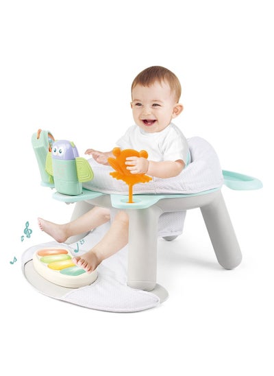 اشتري 2-IN-1 Dining Chair, Toddler Play Seat With Pedal Piano -White في السعودية