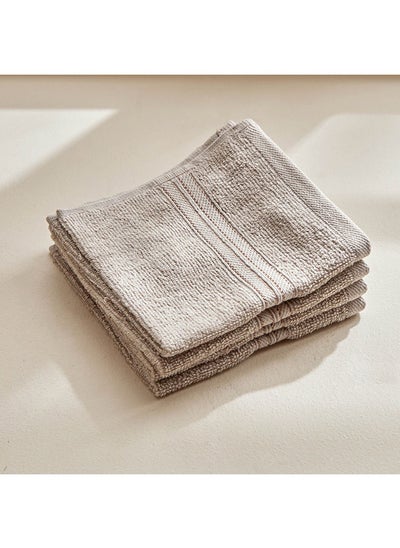 اشتري Essential Carded 4-Piece Face Towel Set 30 x 30 cm في الامارات