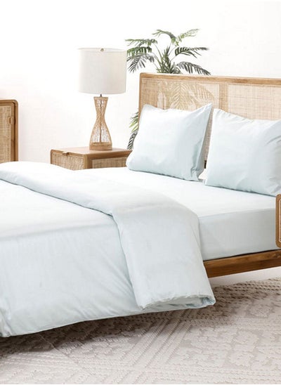 اشتري Breathable 3-Piece Fitted Sheet Set, Mint - 300TC, 180x200 cm في الامارات