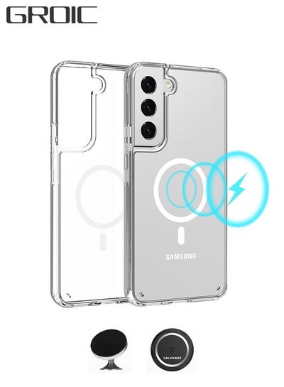 Samsung Galaxy S22 Magnetic Clear Case 6.1 Inch,Slim Bumper Compatible with  Magsafe Card Wallet& Wireless Charger, Screen & Camera Protection  Shockproof Phone Case price in Saudi Arabia, Noon Saudi Arabia