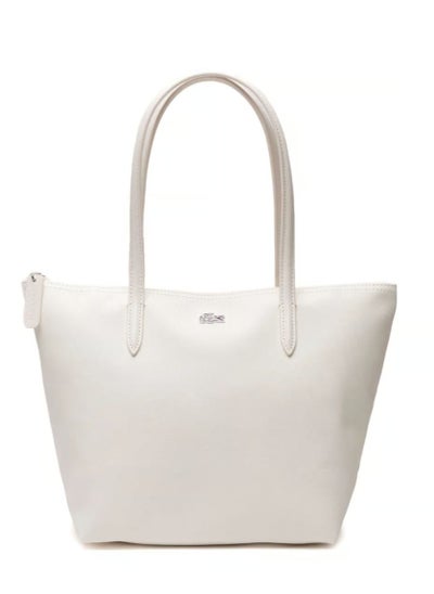 Buy Lacoste Women's L12.12 Concept Fashion Versatile Large Capacity Zipper Handbag Tote Bag Shoulder Bag Medium White 35cm * 30cm * 14cm in UAE