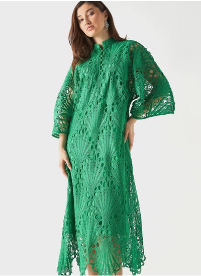 Buy Openwork Wide Sleeve Dress in UAE