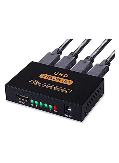 اشتري 4K Hdmi Video Splitter 1 In 4 Out V1 4B Powered Hdmi Splitter With Ac Adaptor Supports Hdcp Ultra Hd 1080P 2K And 3D Resolutions في الامارات