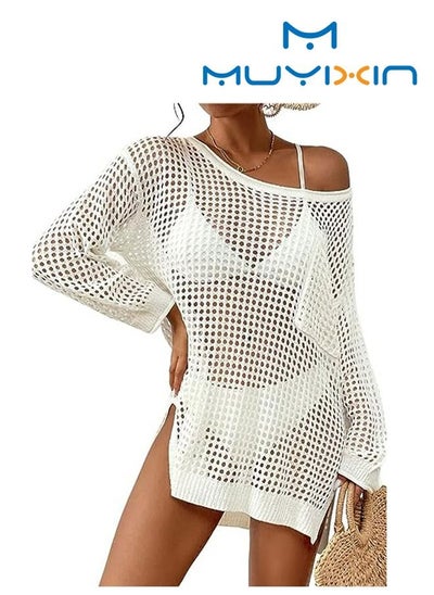 اشتري Women Crochet Knitted Beach Outfits Cover Up Swimsuit في السعودية