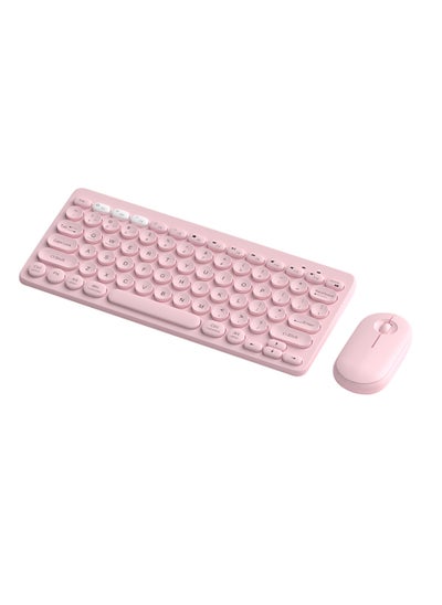 اشتري Wireless Keyboard Mouse Set Chocolate Keycaps Silent PortablePink Pink في السعودية